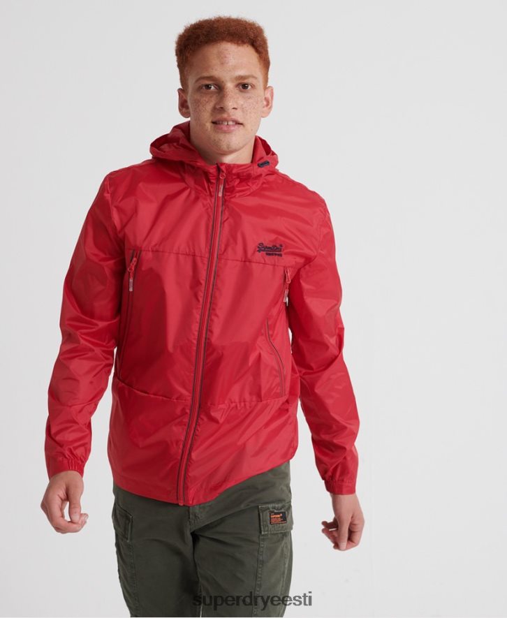 Superdry mehed avamere pakendatav cagoule B2LT41186 Riietus punane