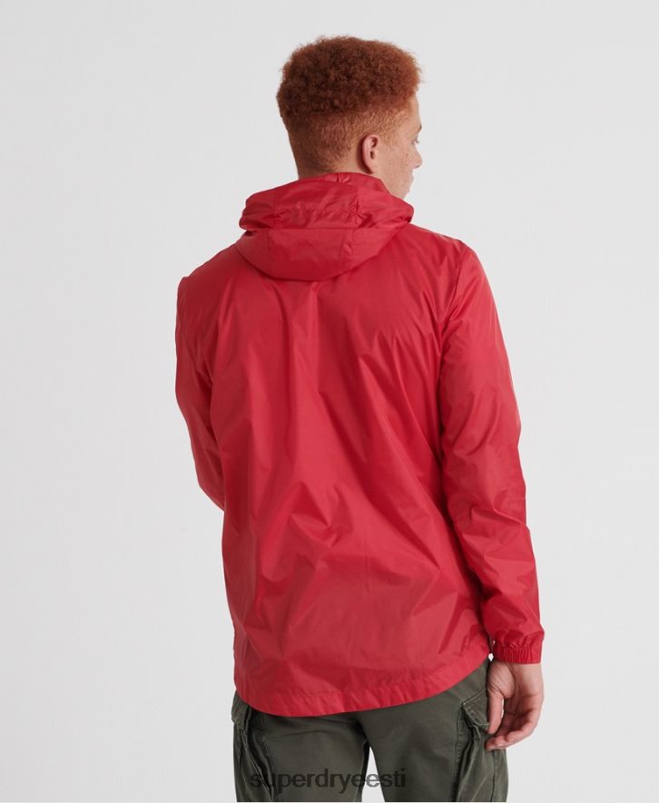 Superdry mehed avamere pakendatav cagoule B2LT41186 Riietus punane