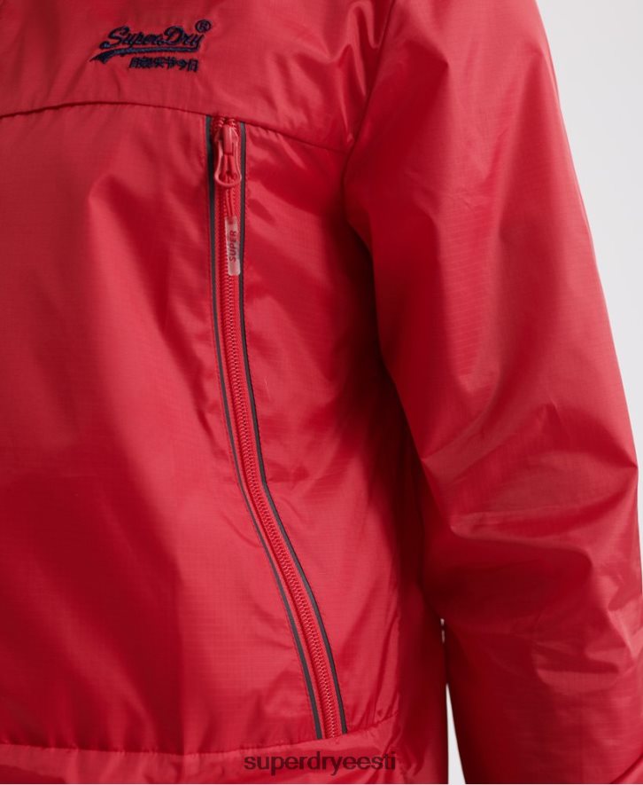 Superdry mehed avamere pakendatav cagoule B2LT41186 Riietus punane