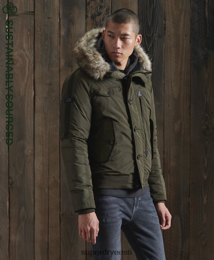 Superdry mehed chinook päästepommitaja jope B2LT44541 Riietus khaki