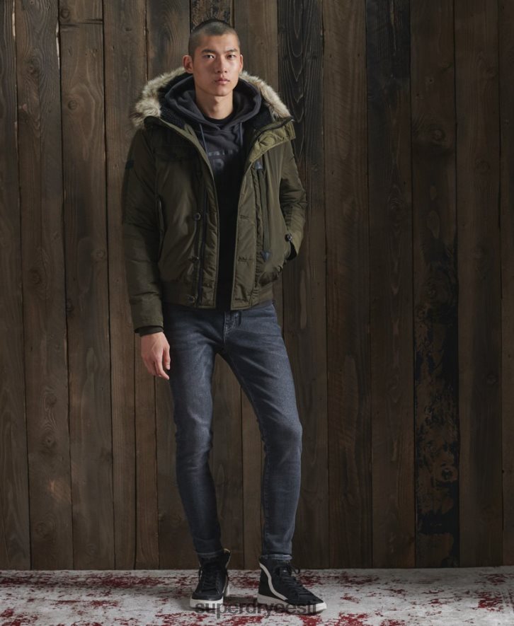 Superdry mehed chinook päästepommitaja jope B2LT44541 Riietus khaki