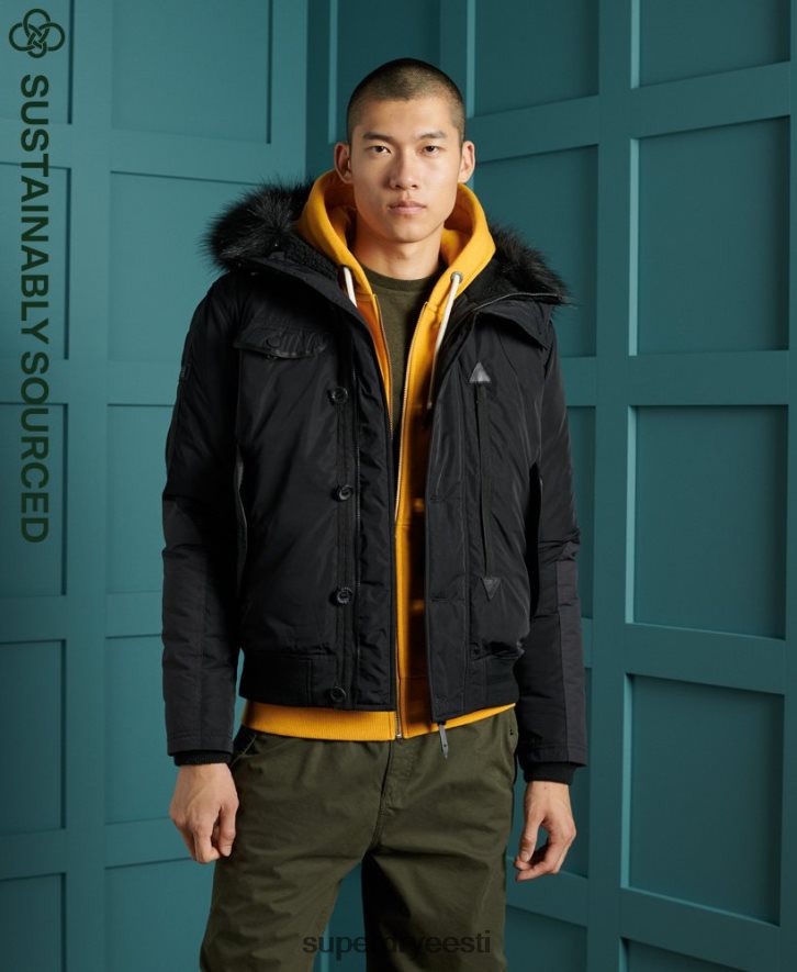 Superdry mehed chinook päästepommitaja jope B2LT44732 Riietus must