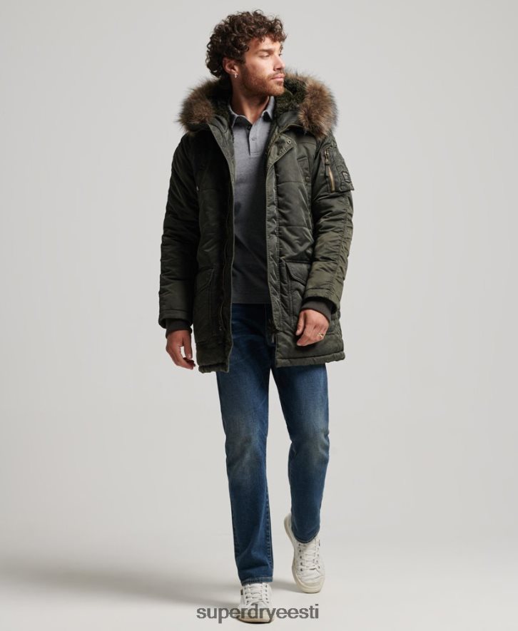 Superdry mehed chinook park jope B2LT44479 Riietus khaki