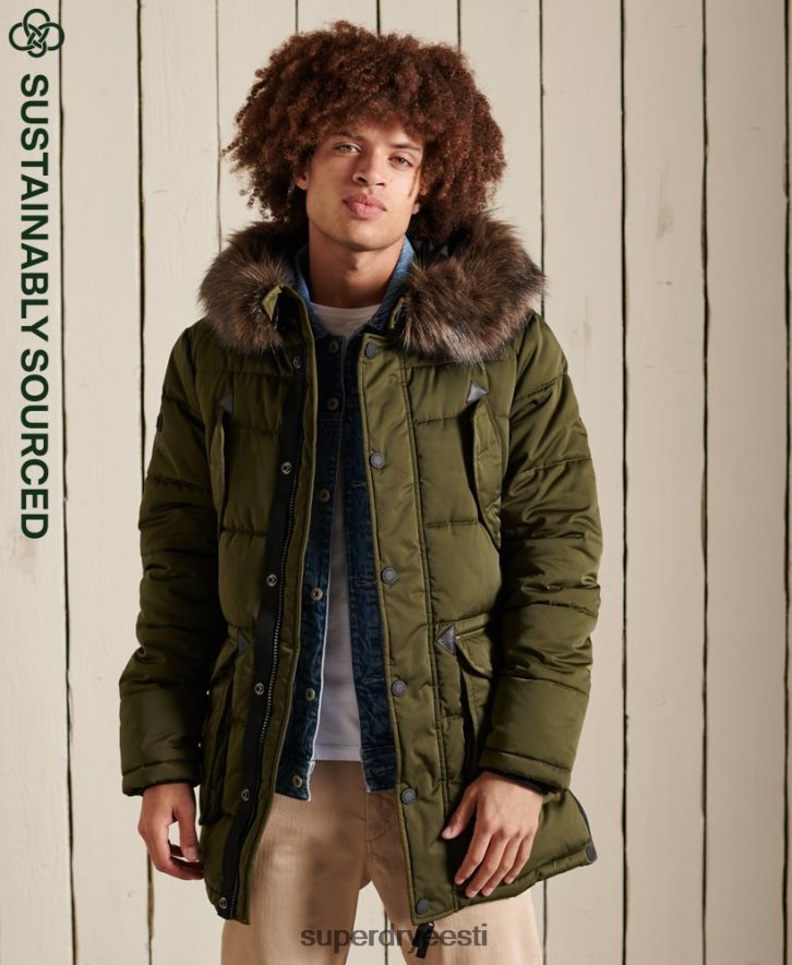 Superdry mehed chinook parka B2LT44538 Riietus roheline