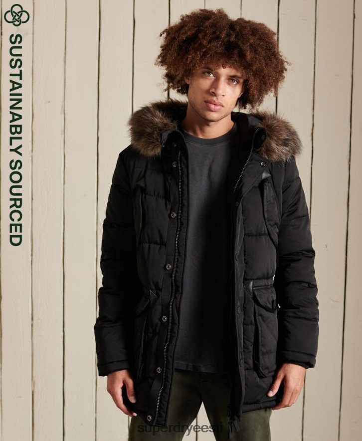 Superdry mehed chinook parka B2LT44636 Riietus must