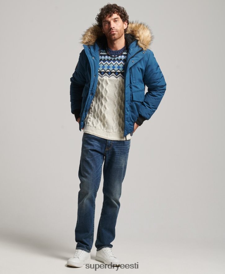 Superdry mehed everest bomber jope B2LT41121 Riietus helesinine