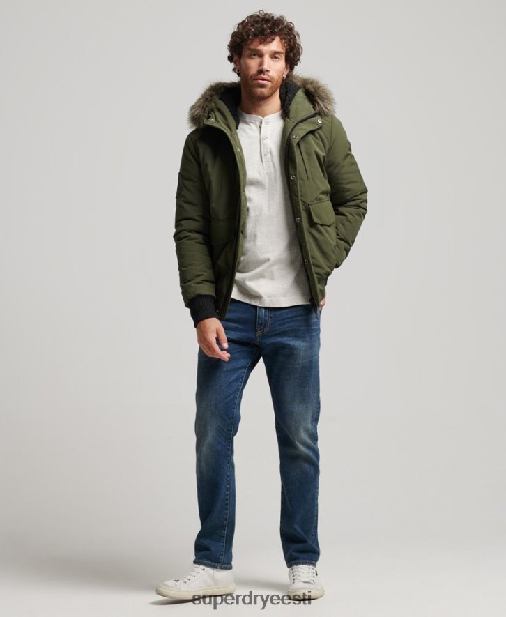 Superdry mehed everest bomber jope B2LT44497 Riietus roheline