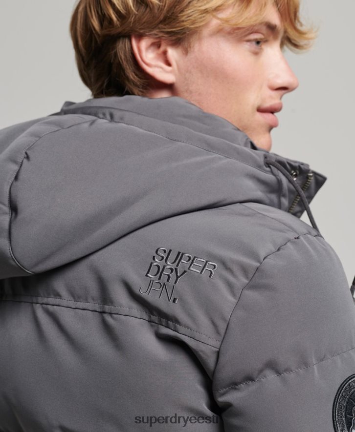 Superdry mehed everesti kapuutsiga puffjakk B2LT41049 Riietus tumehall