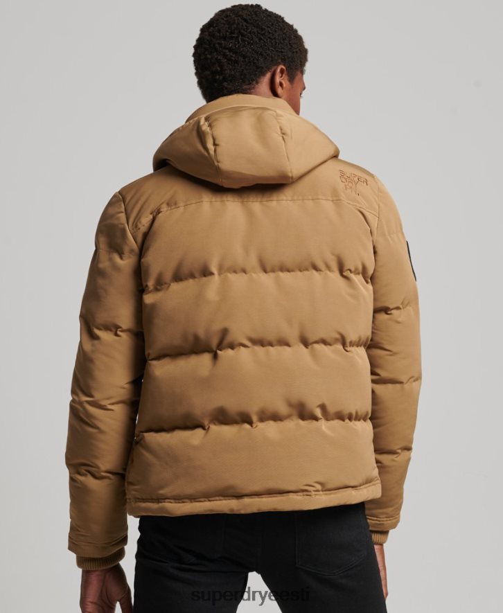 Superdry mehed everesti kapuutsiga puffjakk B2LT41093 Riietus pruun