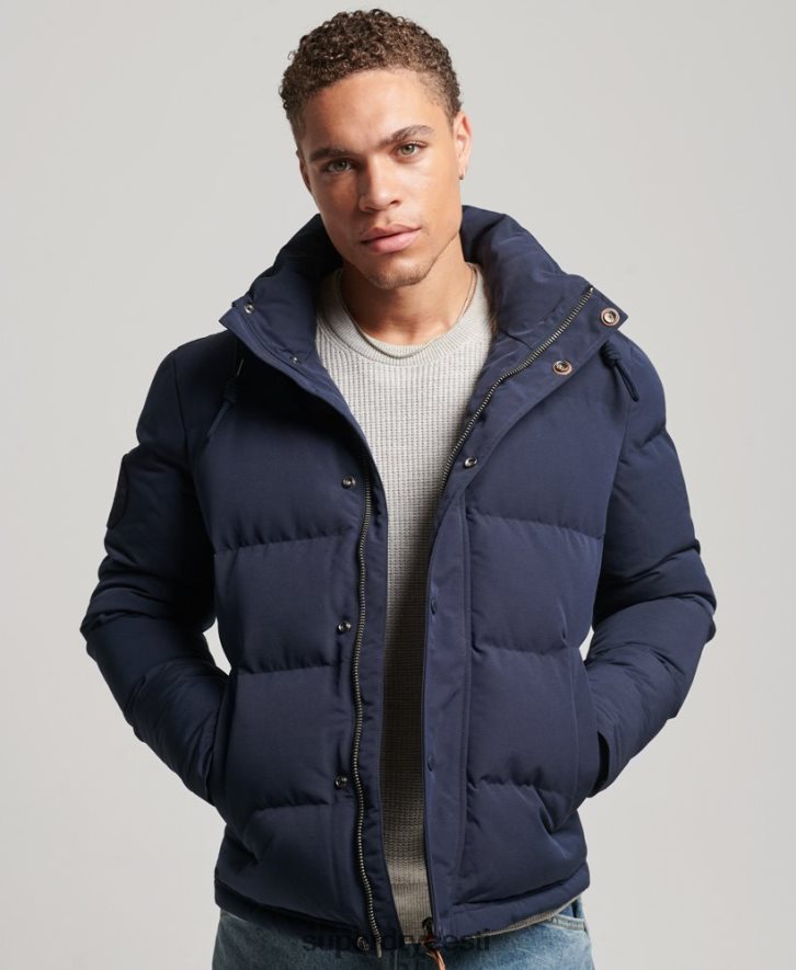 Superdry mehed everesti kapuutsiga puffjakk B2LT41106 Riietus merevägi