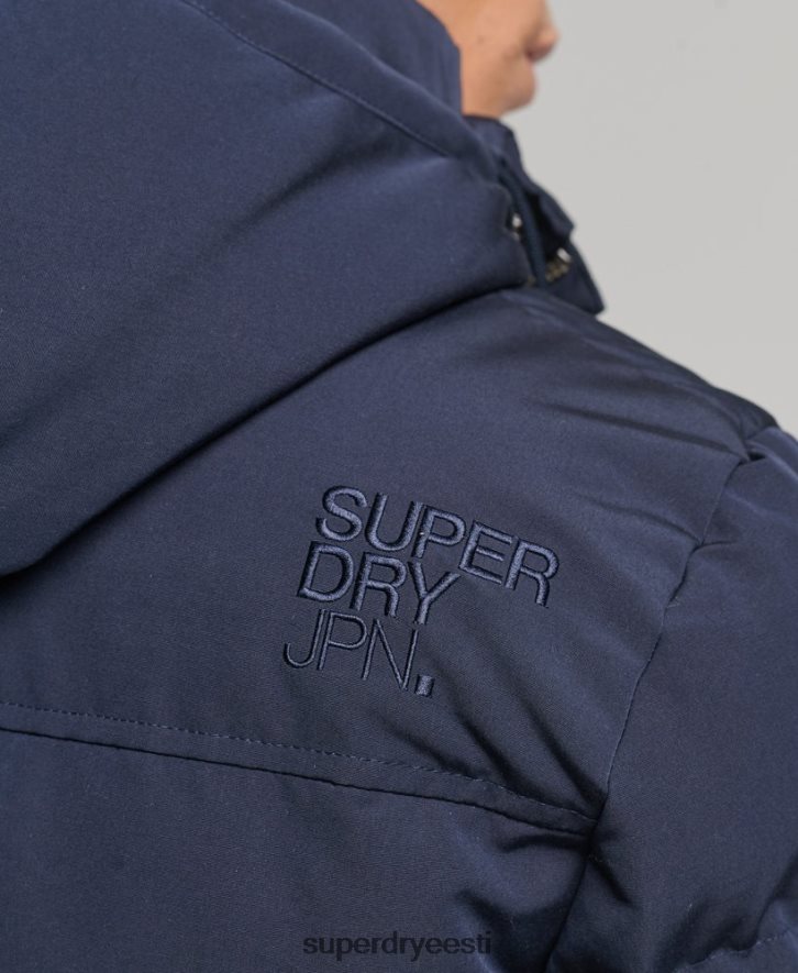 Superdry mehed everesti kapuutsiga puffjakk B2LT41106 Riietus merevägi