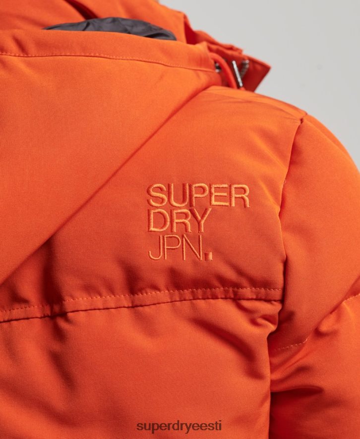 Superdry mehed everesti kapuutsiga puffjakk B2LT41122 Riietus oranž