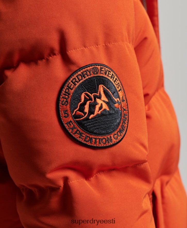 Superdry mehed everesti kapuutsiga puffjakk B2LT41122 Riietus oranž