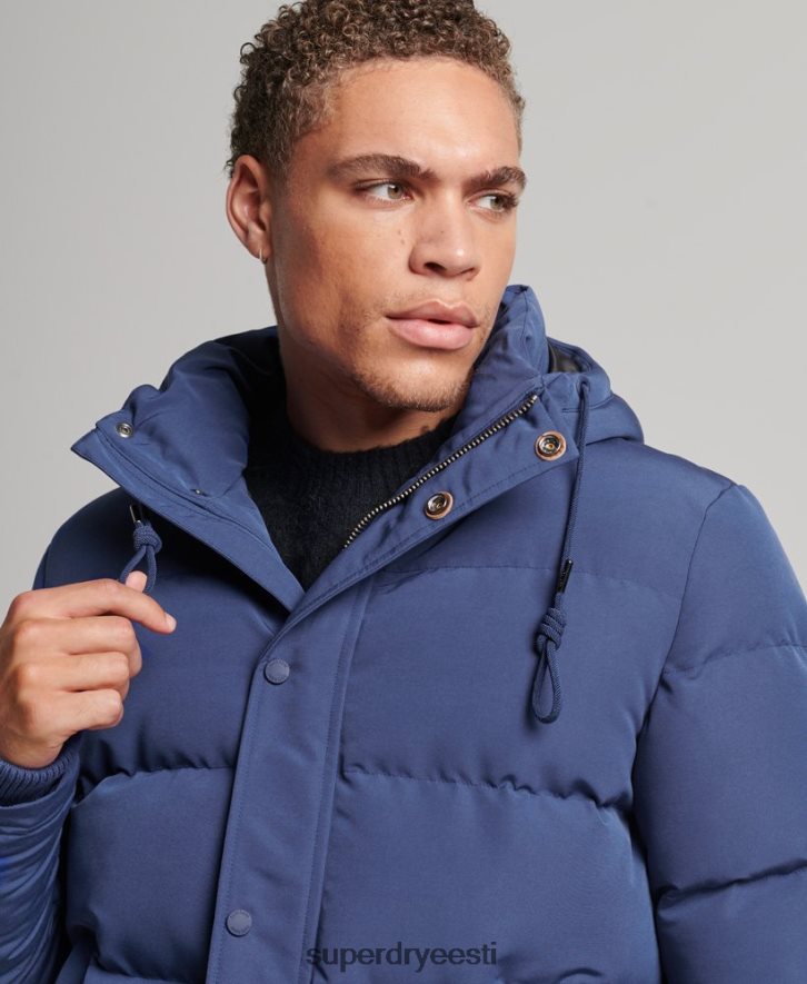 Superdry mehed everesti kapuutsiga puffjakk B2LT41129 Riietus merevägi