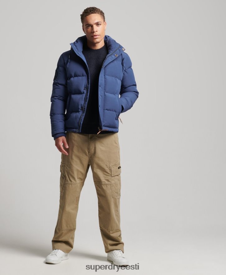 Superdry mehed everesti kapuutsiga puffjakk B2LT41129 Riietus merevägi