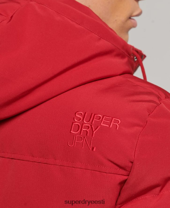 Superdry mehed everesti kapuutsiga puffjakk B2LT41135 Riietus punane