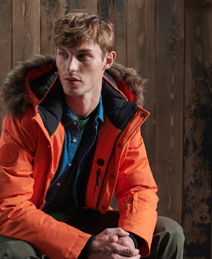 Superdry mehed everesti lumepommitaja jope B2LT41194 Riietus oranž