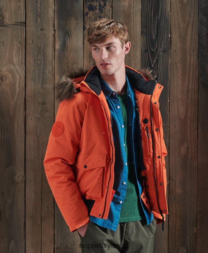 Superdry mehed everesti lumepommitaja jope B2LT41194 Riietus oranž