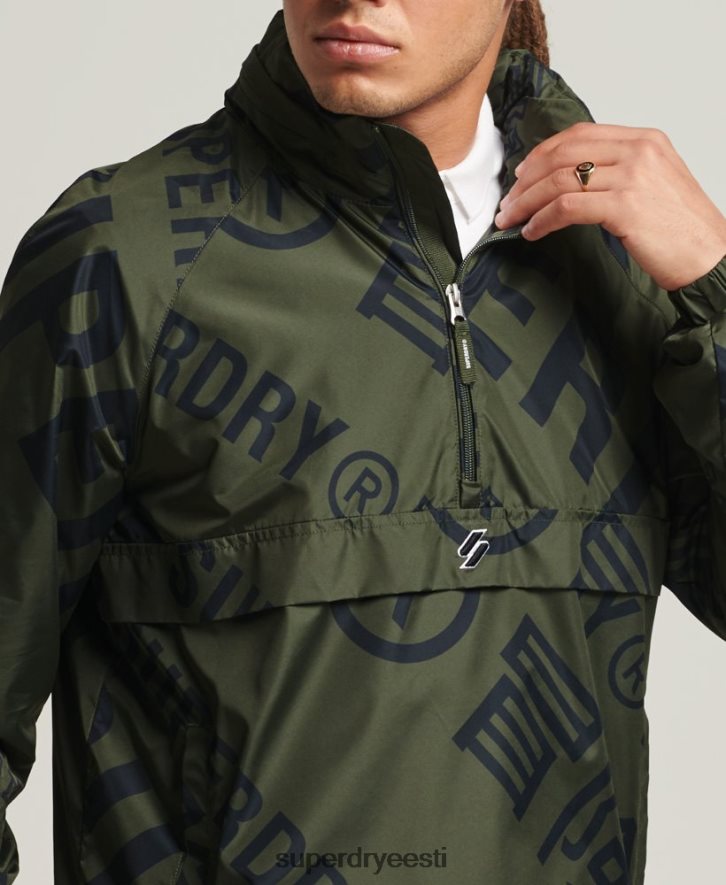 Superdry mehed hädavajalik graafiline vabaaja jope B2LT44552 Riietus khaki