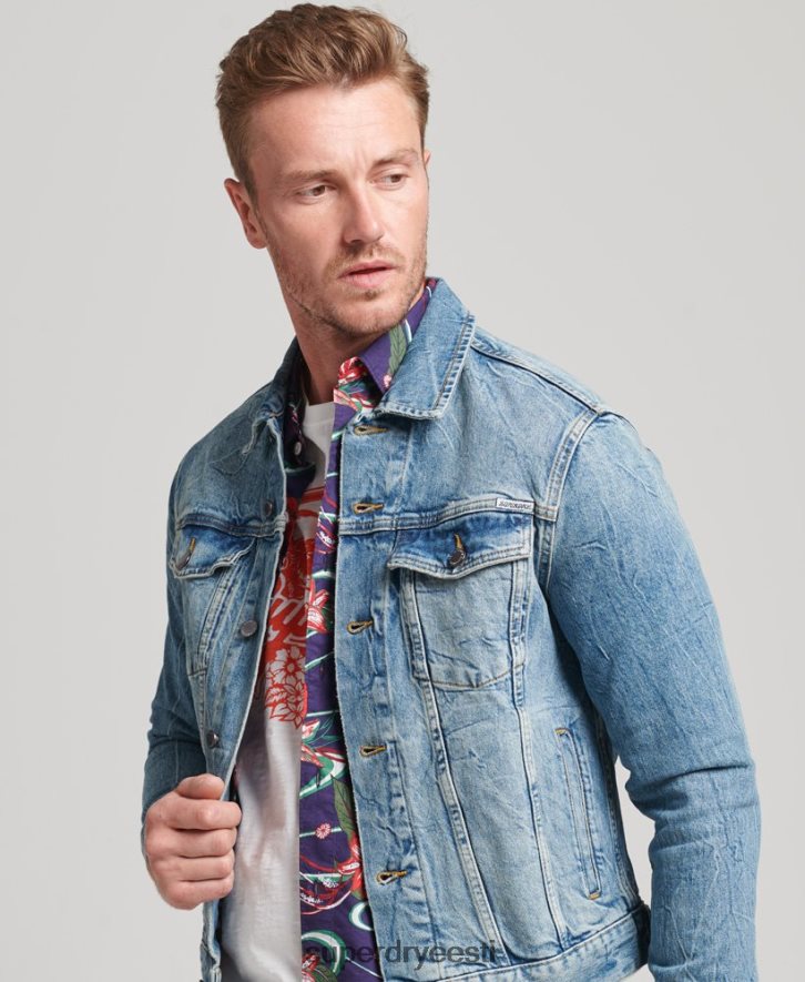 Superdry mehed highwayman rekkamehe jope B2LT44438 Riietus sinine