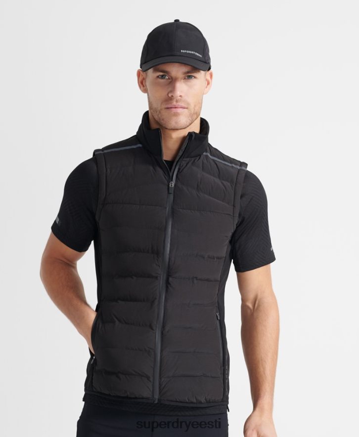 Superdry mehed jooksma kohandatav gilet B2LT44609 Riietus must