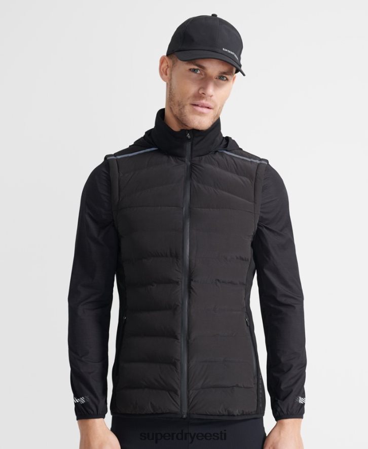 Superdry mehed jooksma kohandatav gilet B2LT44609 Riietus must