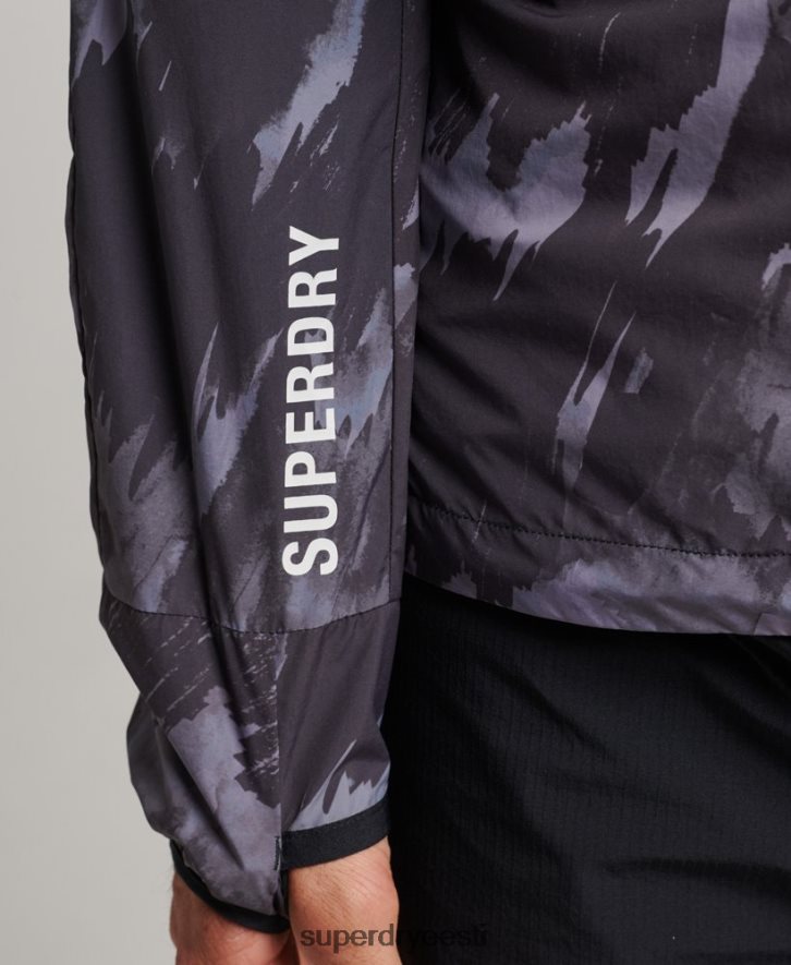 Superdry mehed jooksujakk B2LT45366 Riietus tumehall