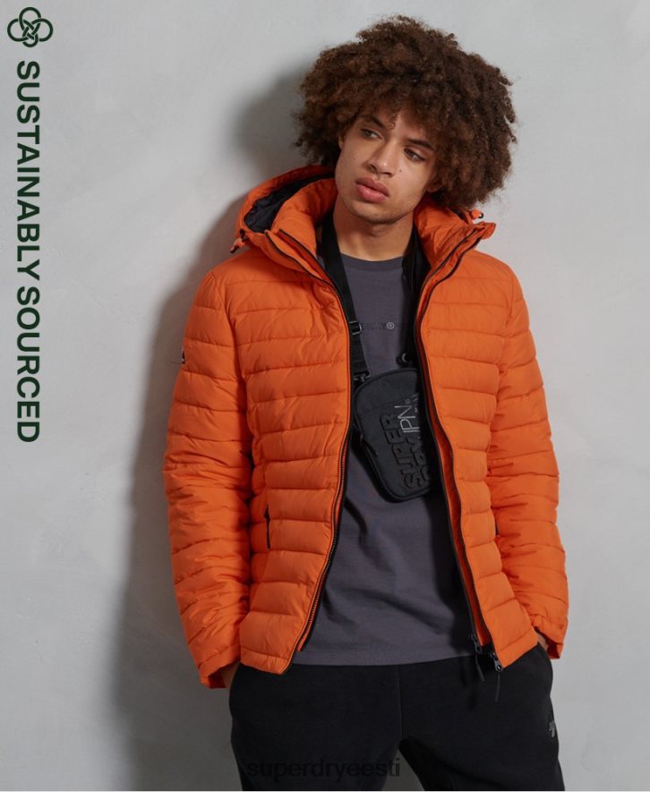 Superdry mehed kapuutsiga fuji jope B2LT44747 Riietus oranž