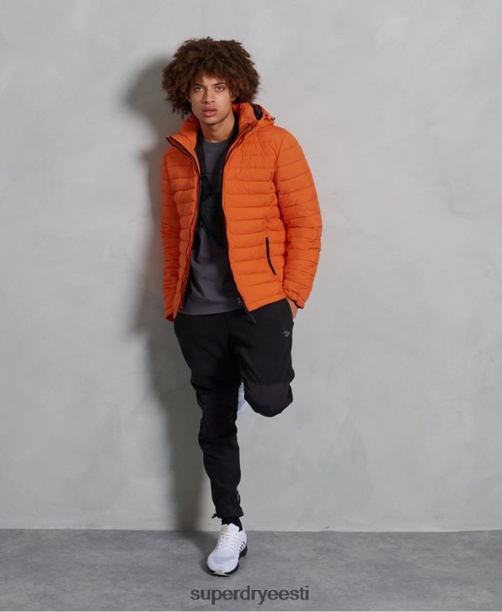 Superdry mehed kapuutsiga fuji jope B2LT44747 Riietus oranž