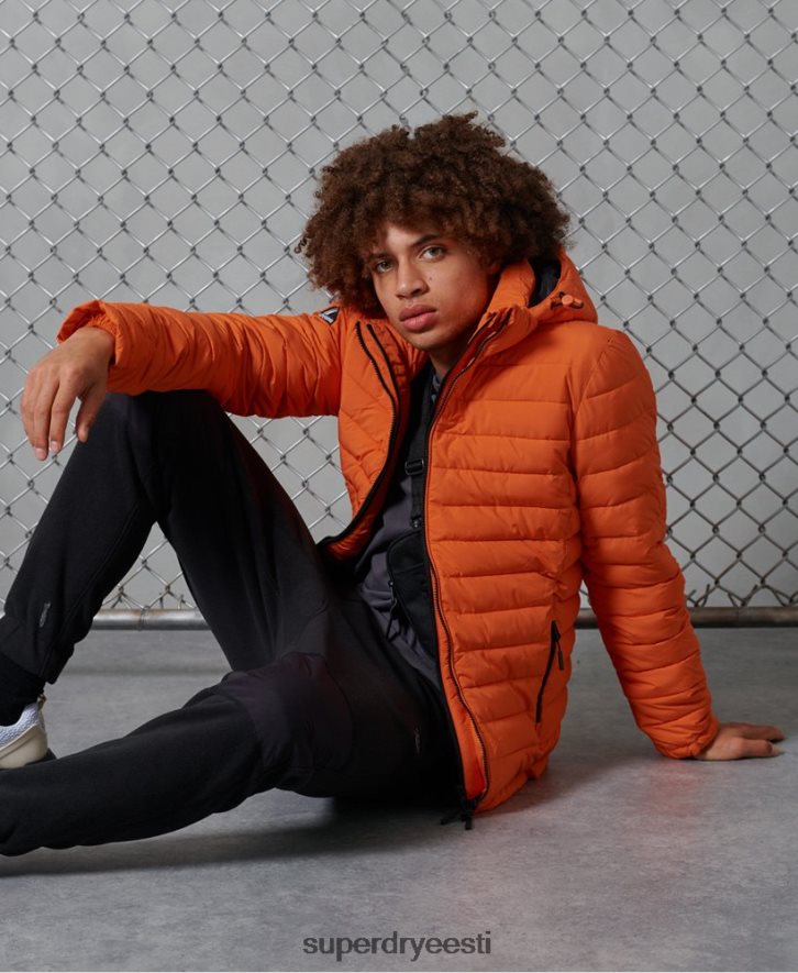 Superdry mehed kapuutsiga fuji jope B2LT44747 Riietus oranž