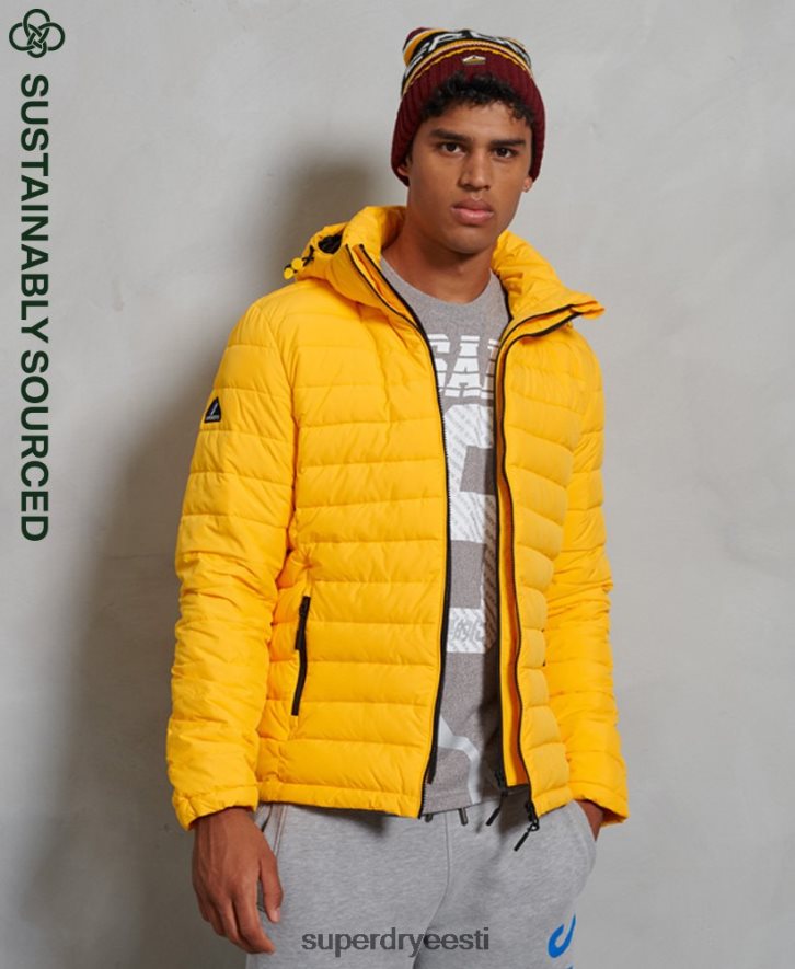 Superdry mehed kapuutsiga fuji jope B2LT44748 Riietus kollane