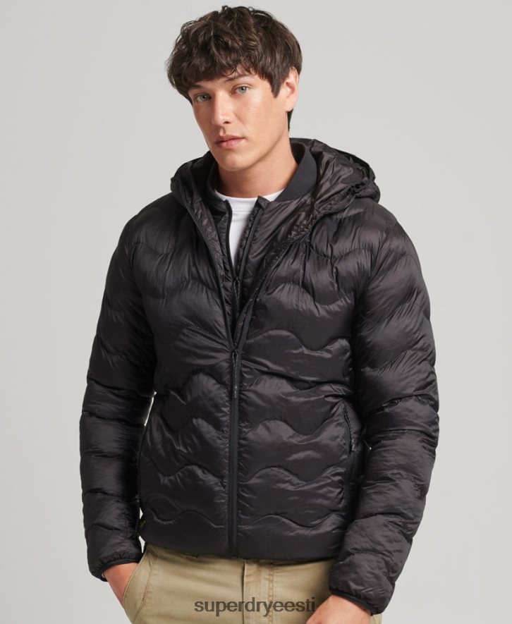 Superdry mehed kapuutsiga keskmise kihiga jakk B2LT44506 Riietus tumehall