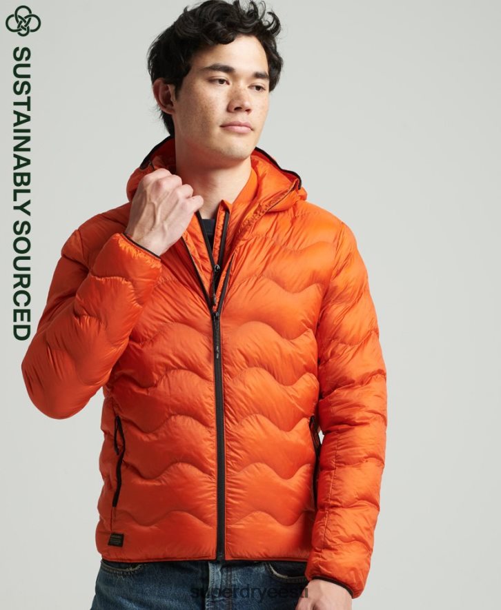 Superdry mehed kapuutsiga keskmise kihiga jakk B2LT44527 Riietus oranž