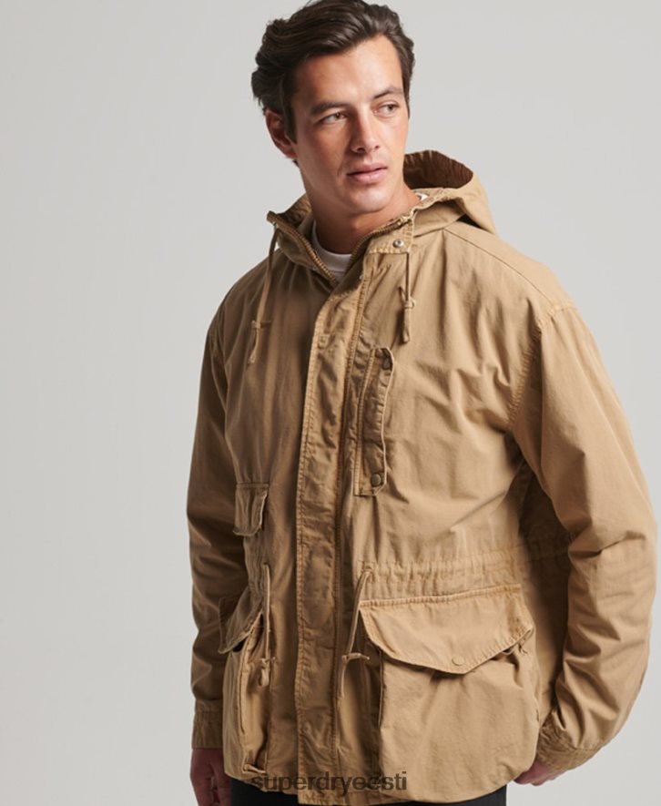 Superdry mehed kapuutsiga tekijope B2LT4932 Riietus tan