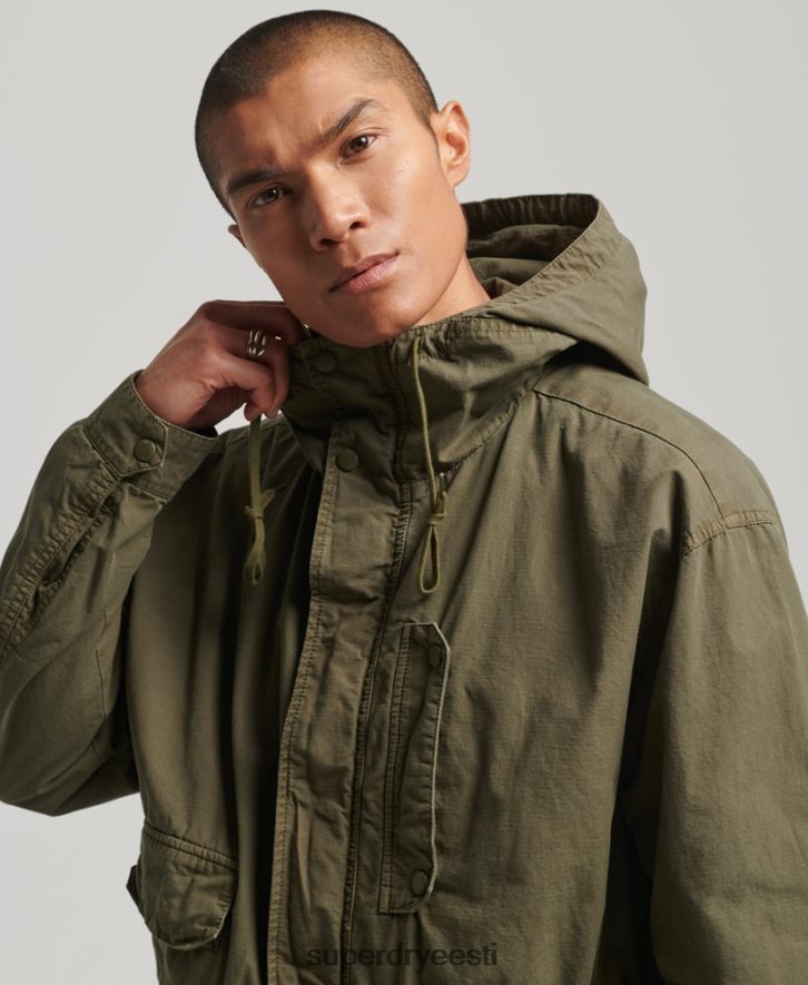 Superdry mehed kapuutsiga tekijope B2LT4938 Riietus khaki