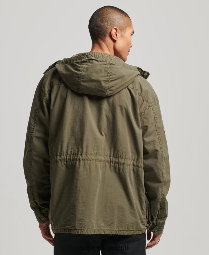 Superdry mehed kapuutsiga tekijope B2LT4938 Riietus khaki