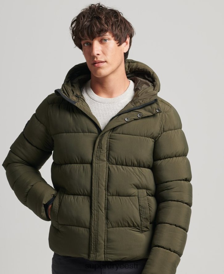 Superdry mehed kapuutsiga xpd spordijakk B2LT41048 Riietus khaki