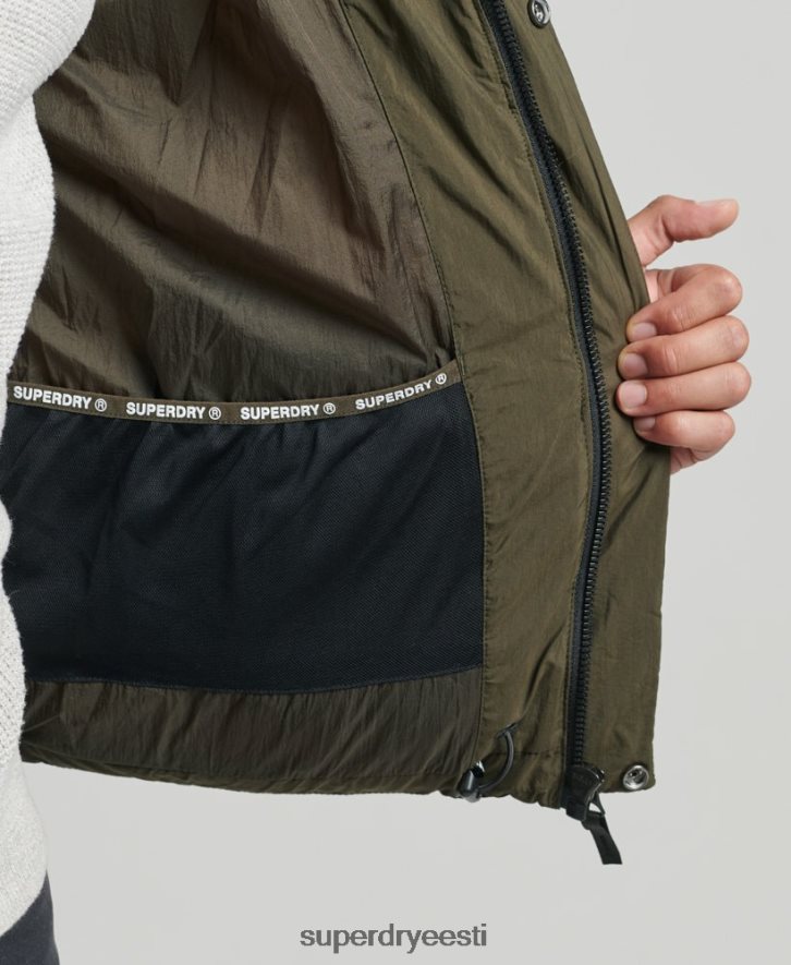 Superdry mehed kapuutsiga xpd spordijakk B2LT41048 Riietus khaki