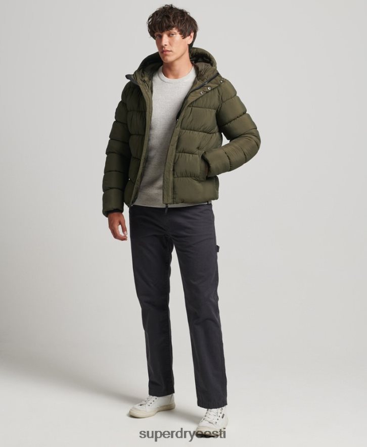 Superdry mehed kapuutsiga xpd spordijakk B2LT41048 Riietus khaki