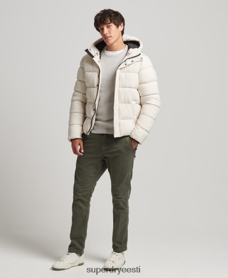 Superdry mehed kapuutsiga xpd spordijakk B2LT4980 Riietus kreem