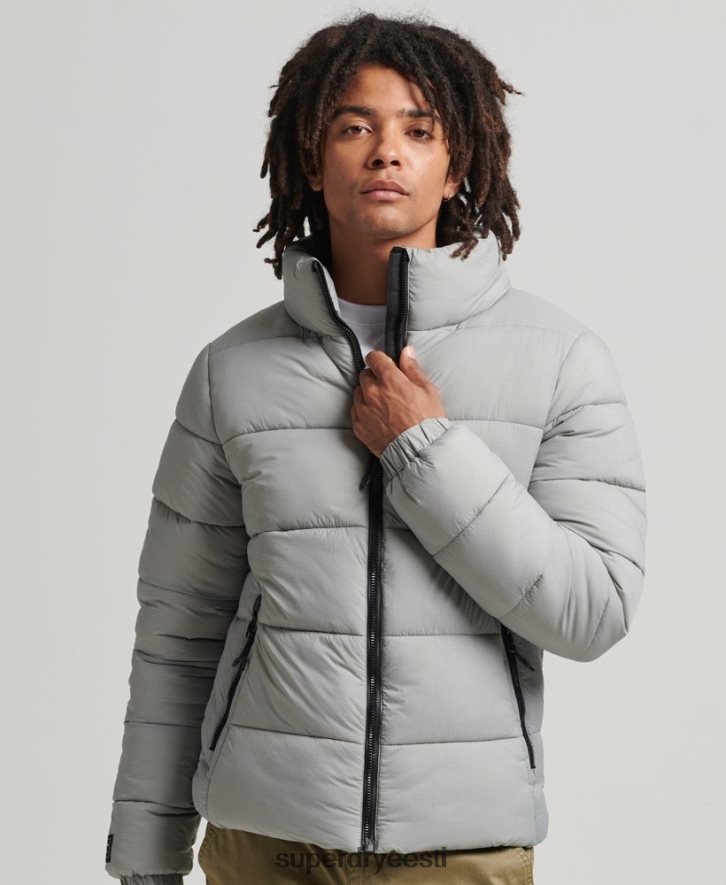 Superdry mehed kapuutsita spordijakk B2LT41059 Riietus helehall