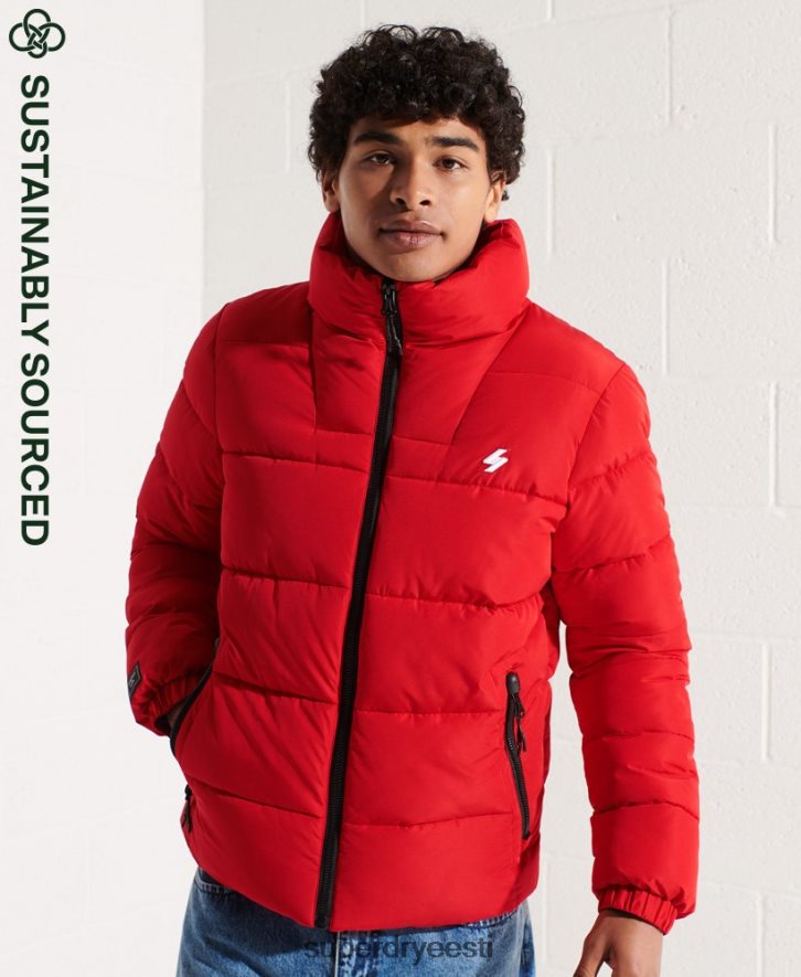 Superdry mehed kapuutsita spordijakk B2LT44560 Riietus punane