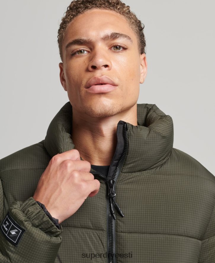 Superdry mehed kapuutsita spordijakk B2LT4956 Riietus roheline