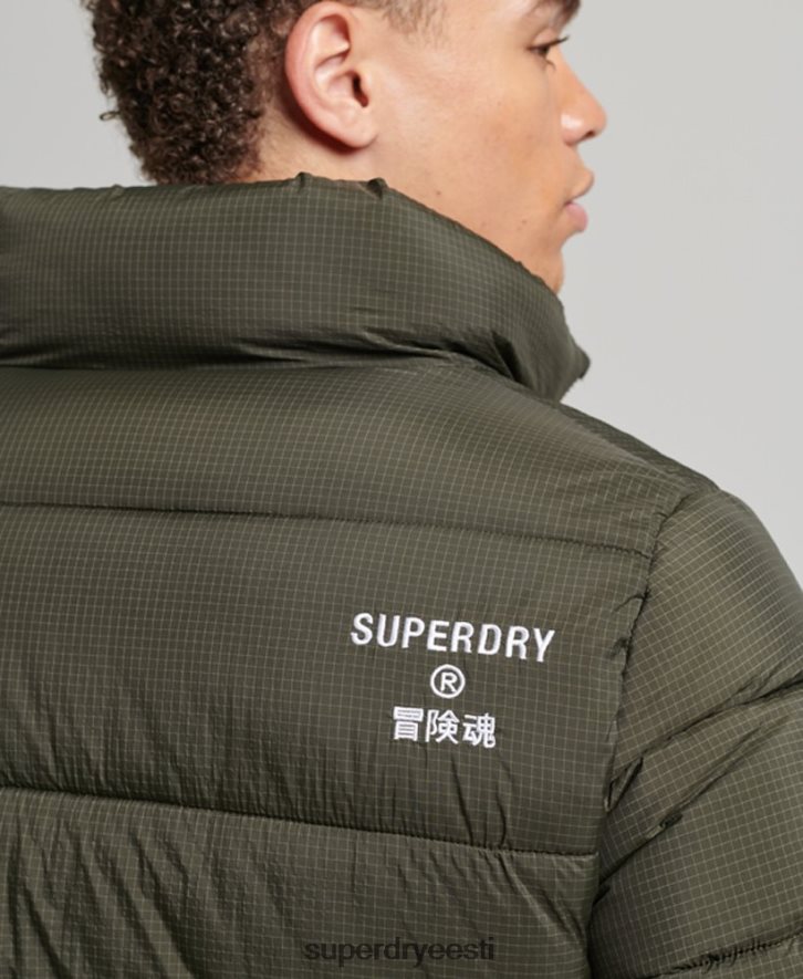 Superdry mehed kapuutsita spordijakk B2LT4956 Riietus roheline