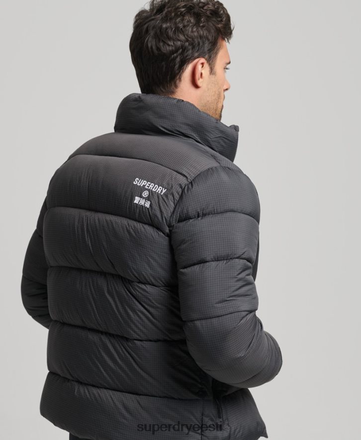 Superdry mehed kapuutsita spordijakk B2LT4997 Riietus must