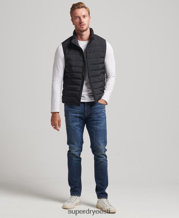 Superdry mehed kerge polsterdatud ümbris B2LT44435 Riietus must