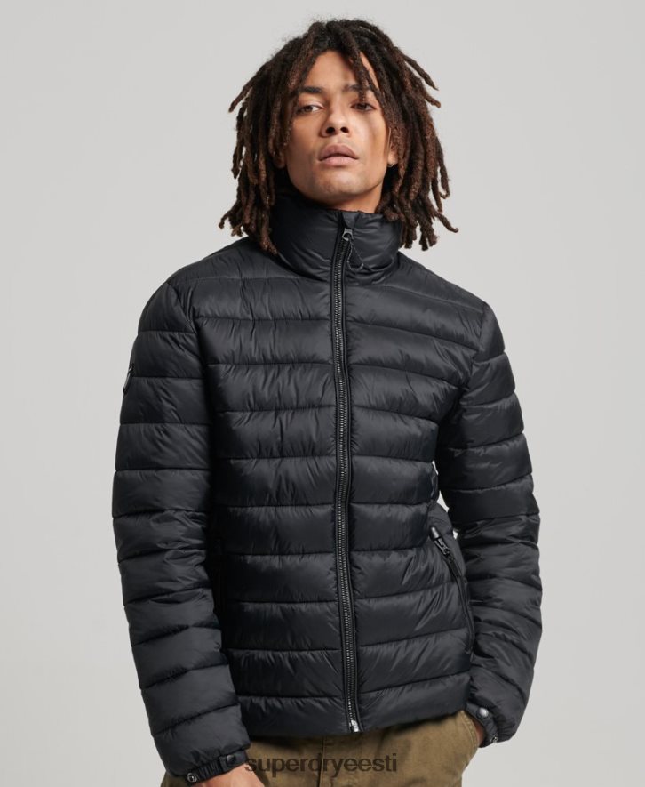 Superdry mehed klassikaline logoga puffjakk B2LT44633 Riietus must