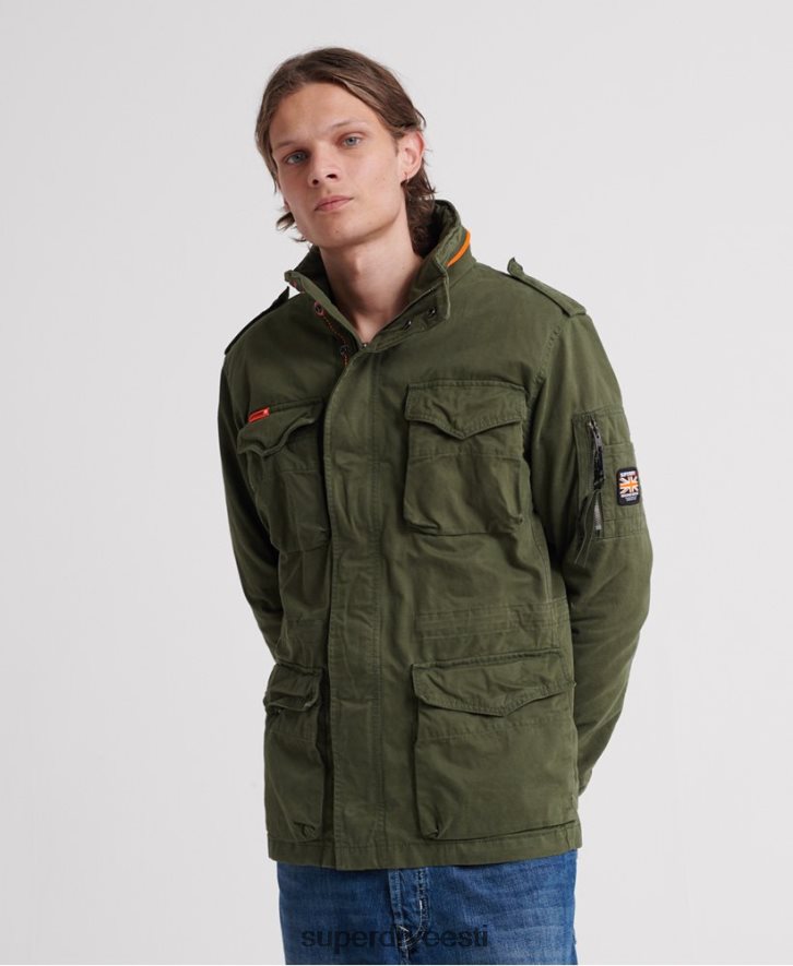 Superdry mehed klassikaline uustaskujakk B2LT44626 Riietus roheline