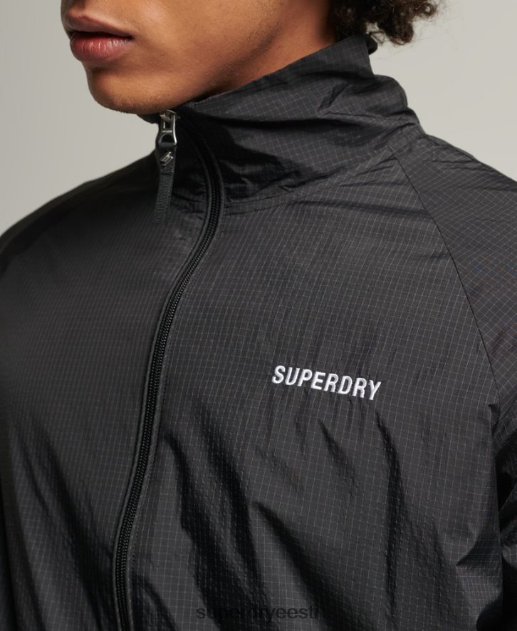 Superdry mehed koodi hädavajalik rajajakk B2LT44638 Riietus must