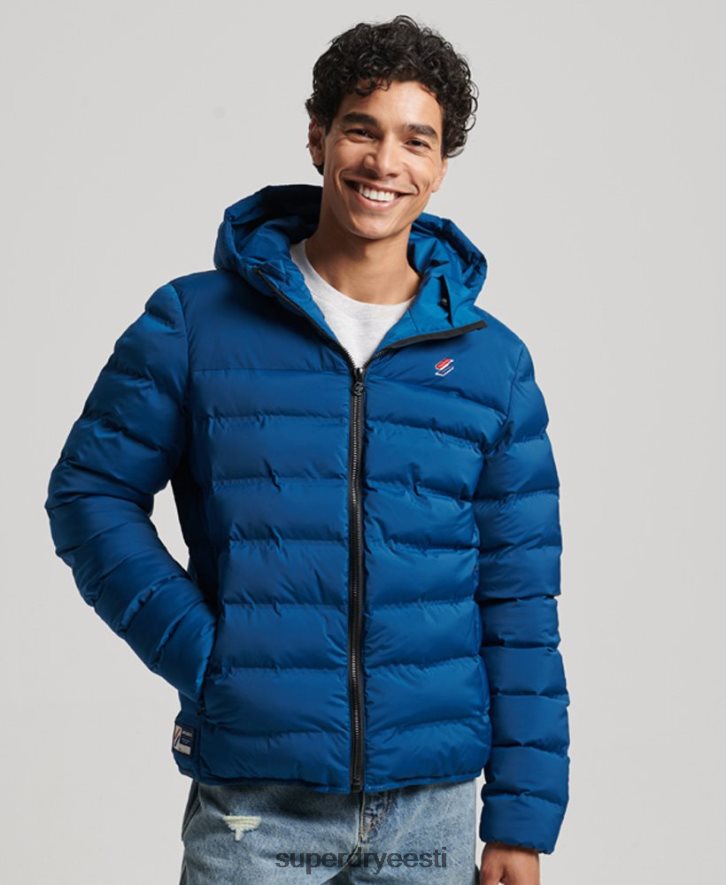 Superdry mehed kuumtihendatud polsterdatud jope B2LT41074 Riietus sinine